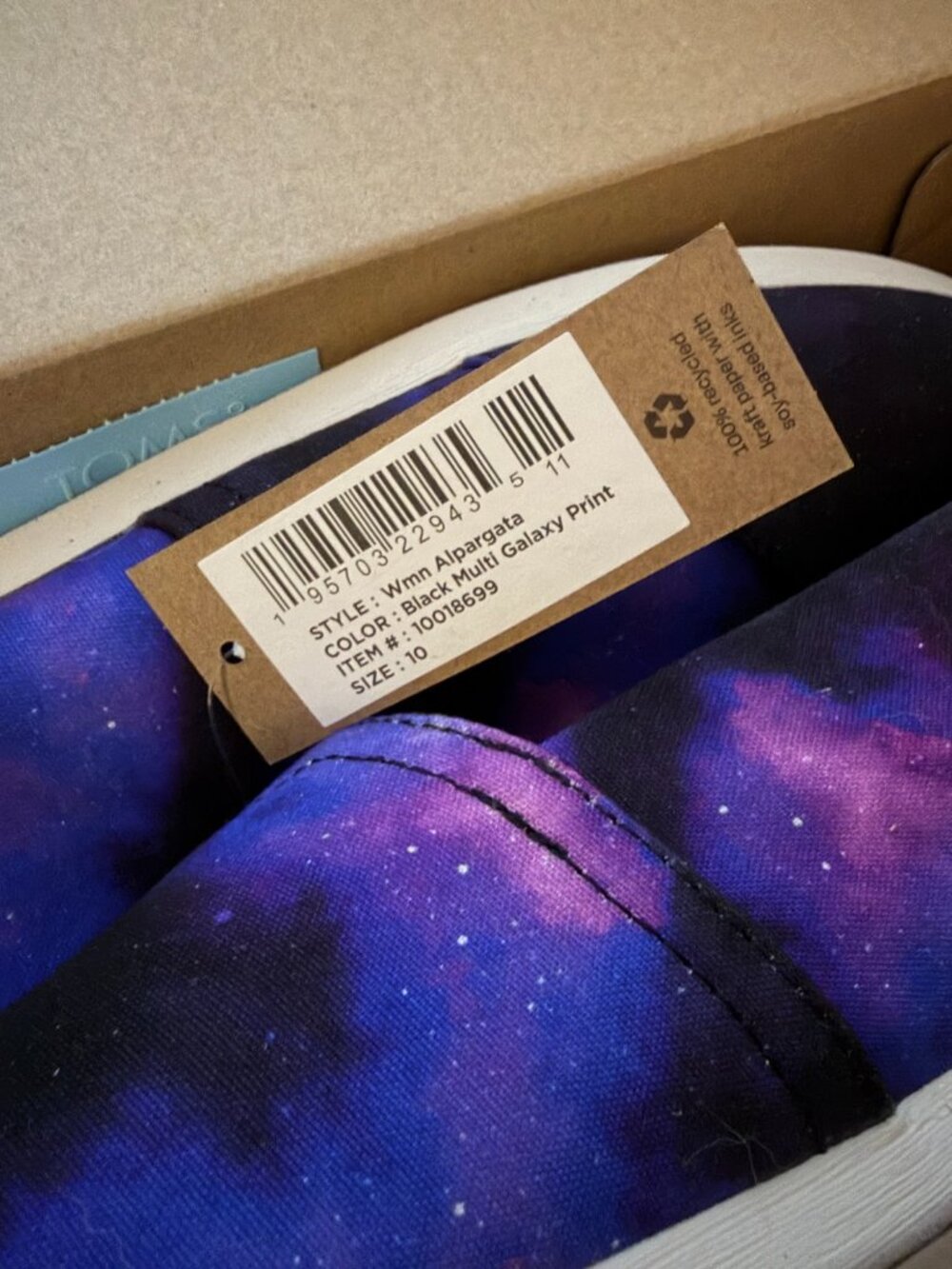 NWT! TOMS Galaxy Shoes, Women's 10 - Picture 4 of 13